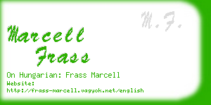 marcell frass business card